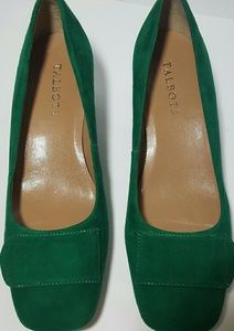 Talbots Green Suede Shoes sz 7